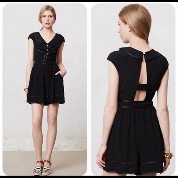 Anthropologie Pants - Anthropologie Elevenses Lexa Ruffle Romper Size 4